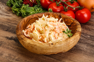 Vegetarian Cole slaw salad with cabbage