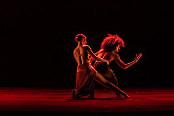 The abstract movement of the dance