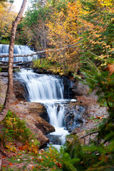 Sable Falls - Long Exposure of Waterfall in Autumn - Pictured Rocks National Lakeshore - Michigan