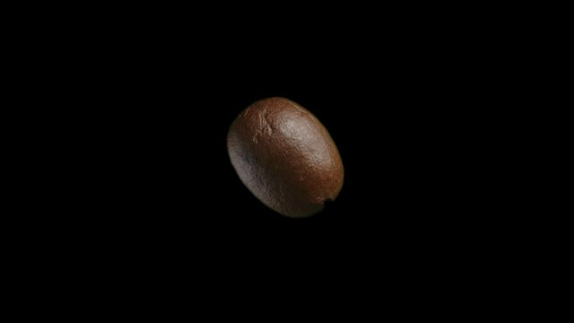 the coffee bean rotates slowly