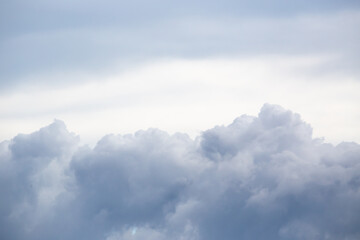 Fototapeta na wymiar Sky with stormy clouds. Cloudscape background. Copy space