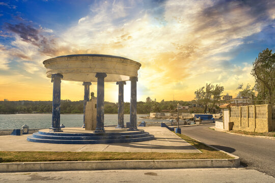 Sunset in the Ernest Hemingway monument in Cojimar, Havana, Cuba
