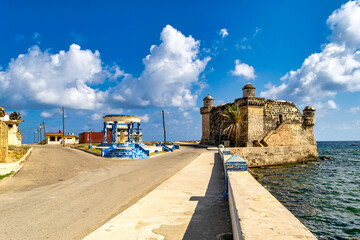 Cojimar town or village where one of Hemingway's novels is set, Havana, Cuba