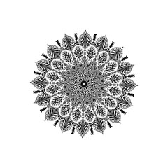 Flower Mandala. Alpona. Vintage decorative elements. Oriental pattern, illustration. Islam, Arabic, Indian, moroccan,spain, turkish, pakistan, chinese, mystic, ottoman motifs.