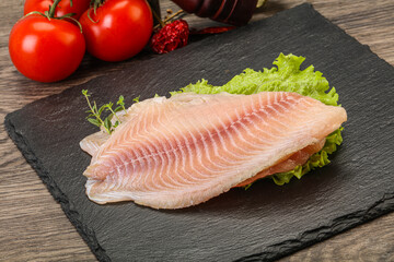 Raw tilapia fish for cooking