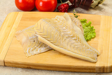 Raw cod fish for cooking