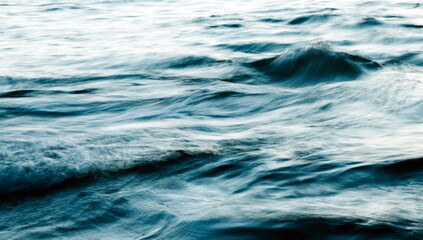 Long exposure water closeup in sea