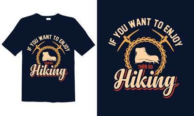 Hiking T-shirt Design for mug , poster, t-shirt,  label or logo.