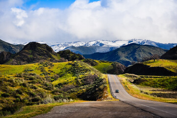 The beautiful drive along Highway 1 near Big Sur, California