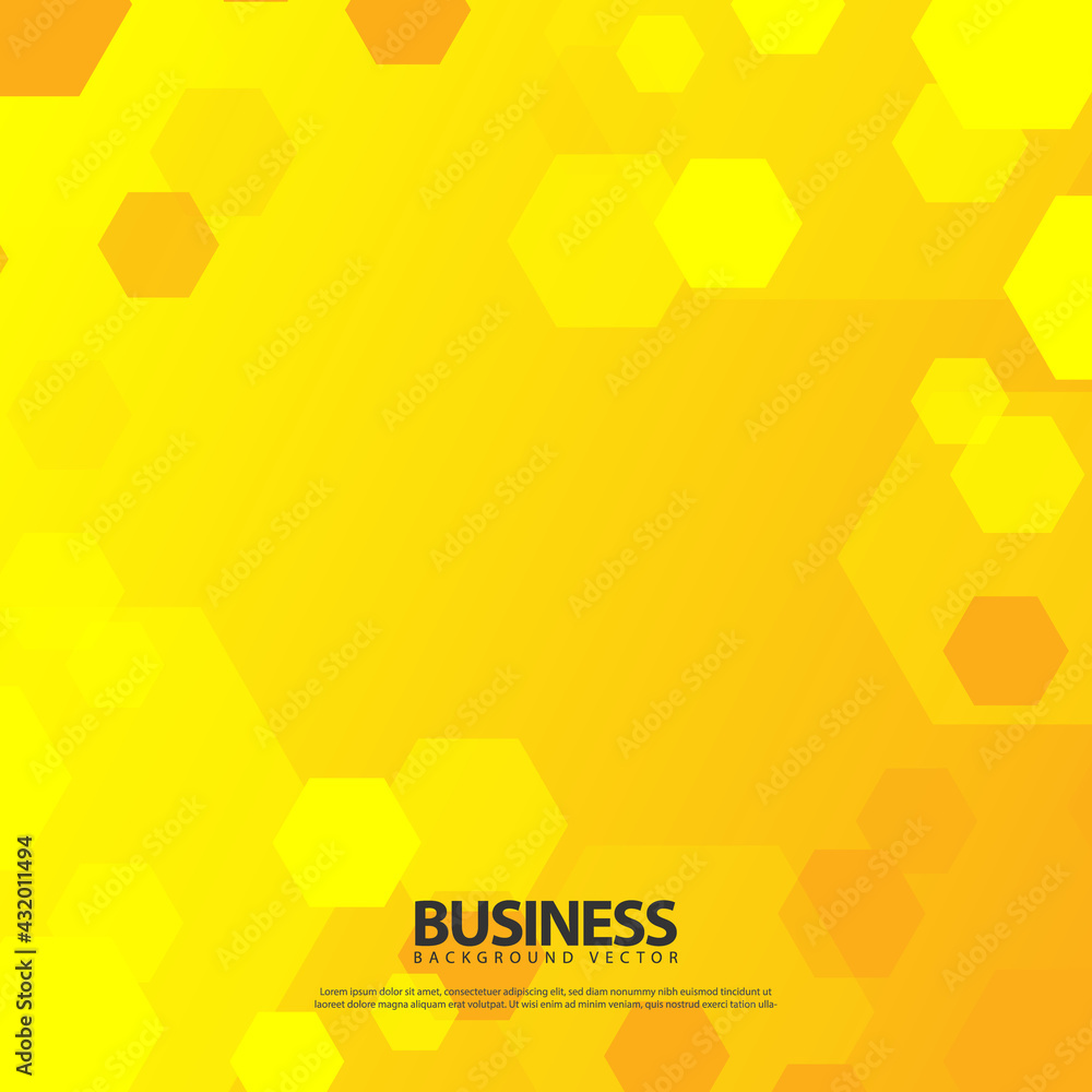 Poster square abstract hexagonal business design