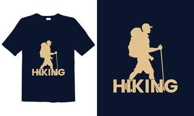 Hiking T-shirt Design for mug , poster, t-shirt,  label or logo.