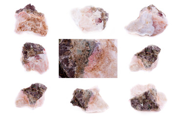 Collection of stone mineral Chalcedony