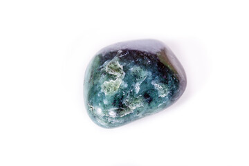 Macro Mineral Stone Jade Brazilian on white background