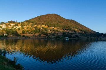 Nature lake morning. On San Miguel Almaya México.