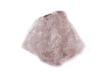 macro smoky quartz (rauchtopaz) on a white background