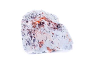 Macro mineral stone Copper on white background