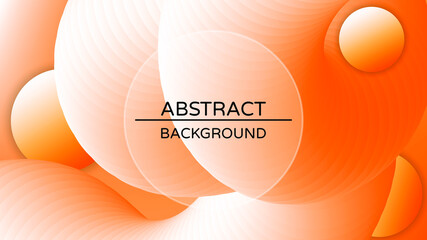 Abstract orange geometric vector background with 3d twisted liquid shape. Colorful design template with fluid shapes composition.