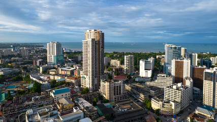 Fototapeta na wymiar aerial view of Dar es Salaam, Tanzania
