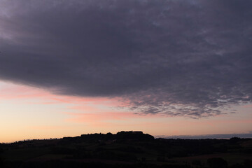 sunset in the mountains