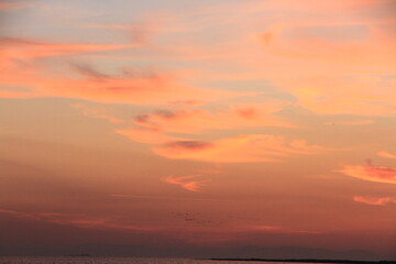 colorful clouds at sunset 