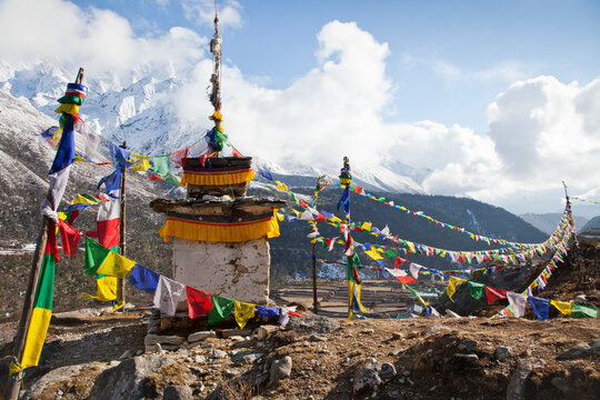 Prayer flags in Khumbu Valley