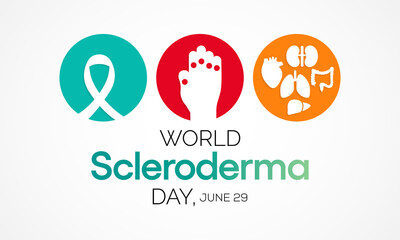 World Scleroderma day is observed every year on June 29, it is an uncommon condition that results in hard, thickened areas of skin and sometimes problems with internal organs and blood vessels.