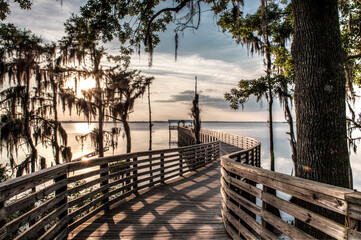 Jacksonville, FL: The entrance to the pier in Alpine Grove Park