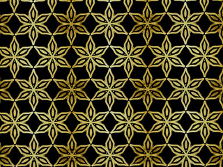 Abstract colorful hexagon square geometric seamless pattern symmetric kaleidoscope fashion, repeating design