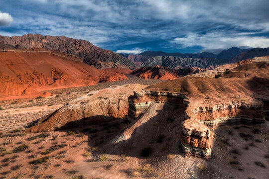 Quebrada de las Conchas in the Calchaqui Valley near Cafayate, Argentina displays unique and beautiful mountain desert landscape.