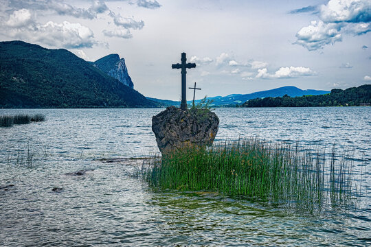 Kreuzstein im Mondsee, Salzkammergut, &Ouml;sterreich