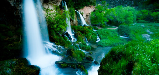 At Rifle falls you'll find a river split on top to form 3 separate falls