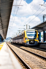 train on railway station