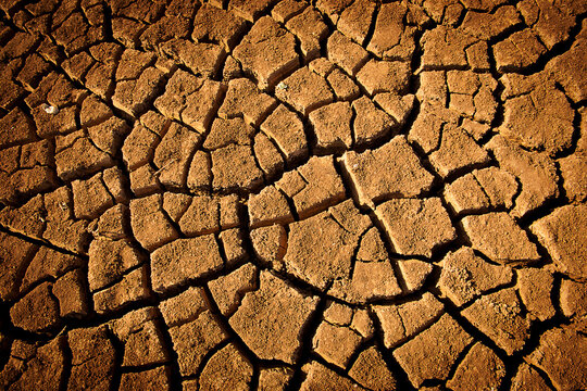 A dried up lake bed in Africa.