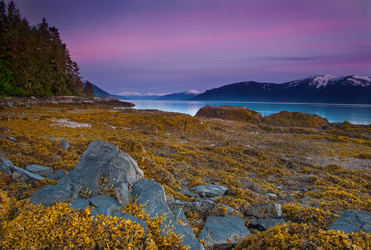 Sunset On The Inside Passage In Wrangell, Alaska