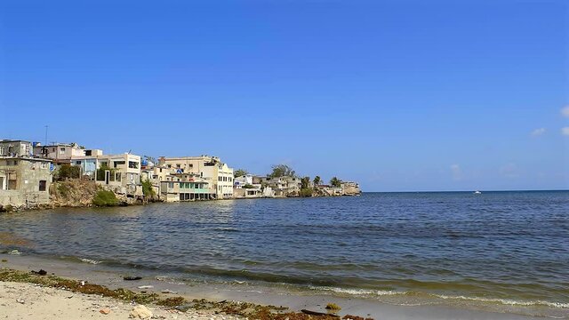 The coastal area in Cojimar small town in the Havana province, Cuba. A town where Hemingway placed one of his novels