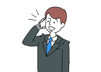 電話するサラリーマン