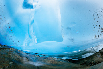 Details of the underside of the Viedma Glacier in Los Glacieres National Park near El Chalten, Argentina.