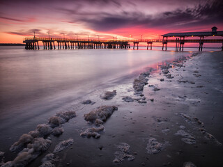 Sunset at the pier on St. Simon Island, GA