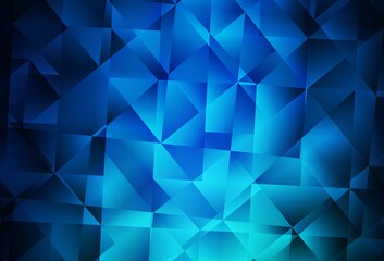 Fototapeta premium Dark BLUE vector polygonal background.