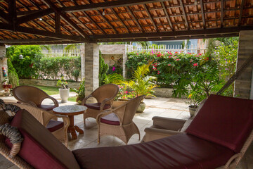 outdoor cafe in the garden