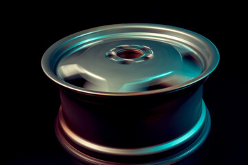 long exposure photography in motion spinning car titanium rims in blurry light