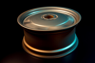 long exposure photography in motion spinning car titanium rims in blurry light
