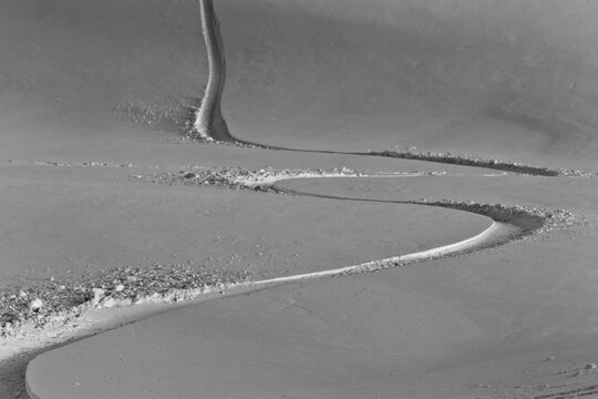 A ski track in the backcountry on Mt Herman Washington.
