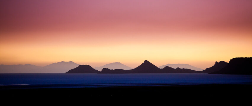 Dusk on the edge of the Salar de Uyuni on Bolivia's Altiplano.