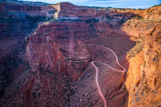 Schafer Trail - access to White Rim trail in Canyonlands, National Park