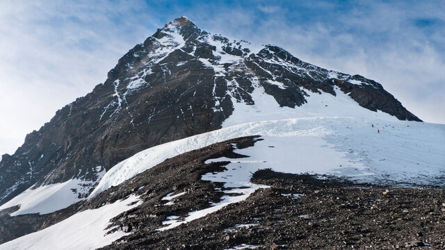 View Of The South Summit Of Mount Everest From Camp Four.