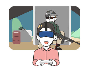 VRゲーム　サバイバル系　男性