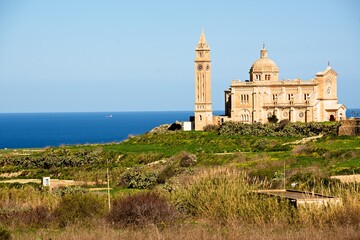 The Assumption of the Blessed Virgin Mary church in Ta' Pinu, Garb, on the island of Gozo, Malta.