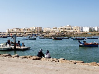 Obraz premium fishing boats in the port