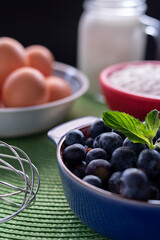 Blueberries cake ingredients